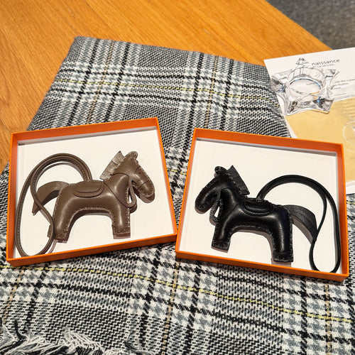 Genuine Leather Horse Bag Charm