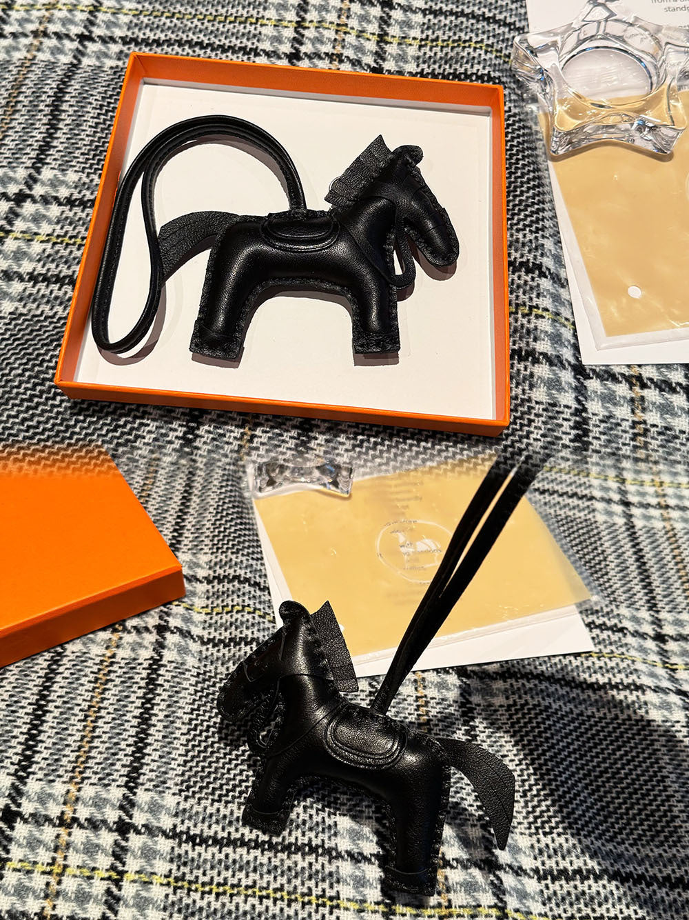 Genuine Leather Horse Bag Charm