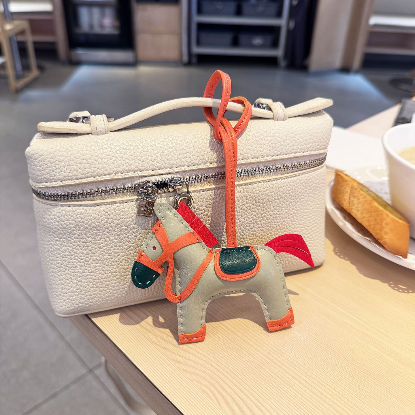 Genuine Leather Horse Bag Charm